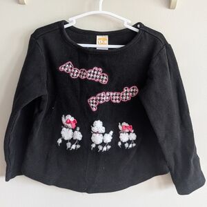 Black Poodle Parade Long Sleeve Tee